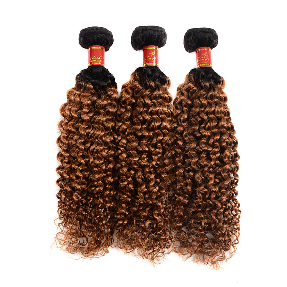 1B/30 curly Brazilian Virgin Hair bundles 1pc