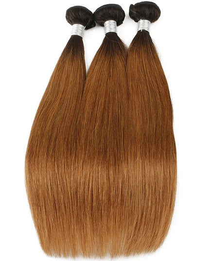 Ombre #1B/30 straight Virgin human Hair bundles