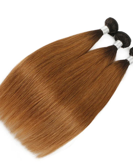 Ombre #1B/30 straight Virgin human Hair bundles