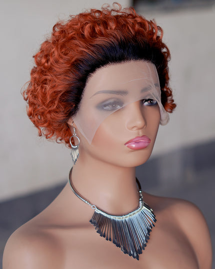 Pixie Cut Wig 13*1 lace part ---JK2016-T1B/350#---buy 1 get 2