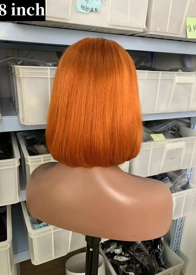 1B/350 straight Bob Wig 4x4，5*5 Lace closure wig 100% Virgin Human Hair 150% density