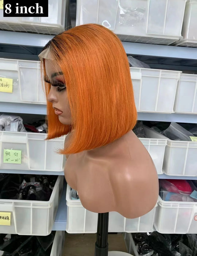 1B/350 straight Bob Wig 4x4，5*5 Lace closure wig 100% Virgin Human Hair 150% density