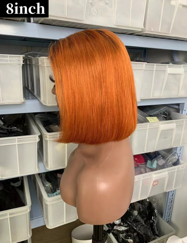 1B/350 straight Bob Wig 4x4，5*5 Lace closure wig 100% Virgin Human Hair 150% density