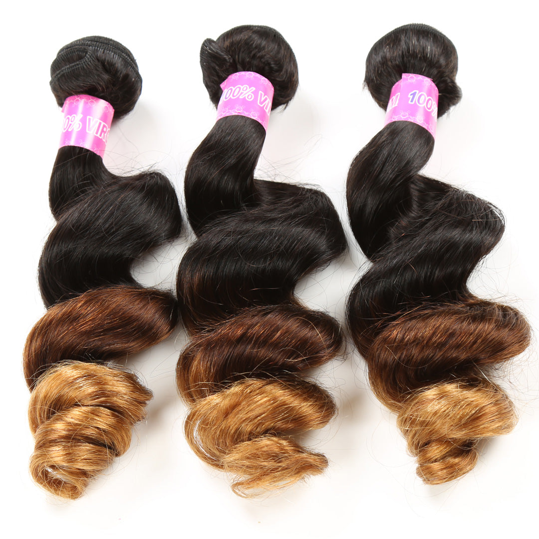 Loose wave 1B/4/30 Virgin  humanHair bundles 1pc 12A