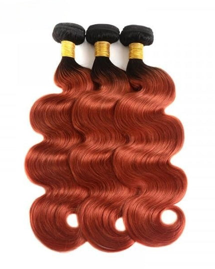 Color 1B/33 Body wave 12A human hair bundles 1pc