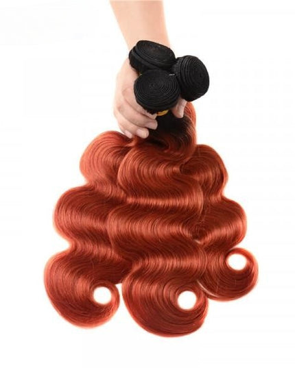 Color 1B/33 Body wave 12A human hair bundles 1pc