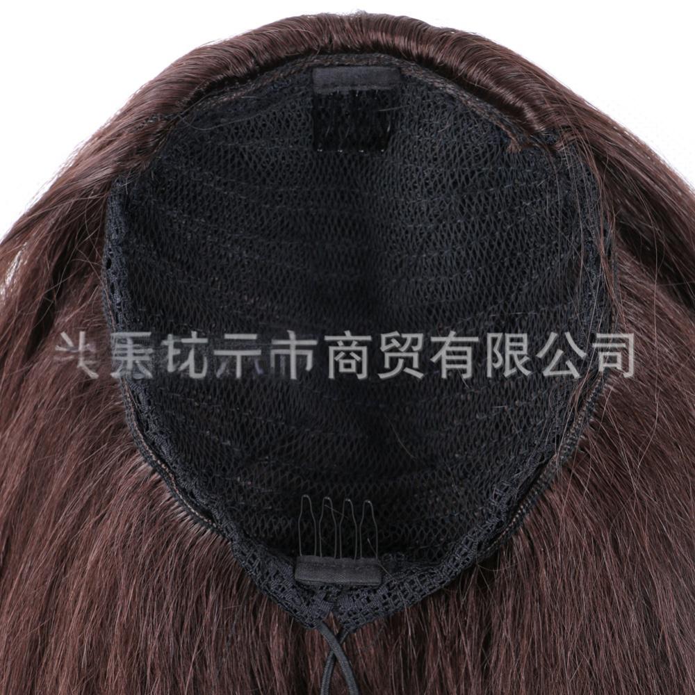 Corn curling drawstring fiber ponytail Yaki fluffy drawstring-3