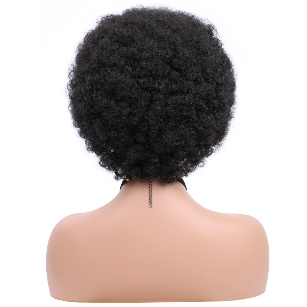 Short Caterpillar Fiber wig-black