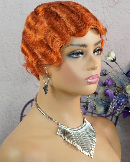 Machine made pixie cut wig---JK9012---#350---pay 1 get 2