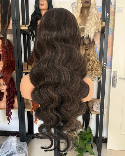 Human Hair Wig 12A Body Wave highlight 1B/30