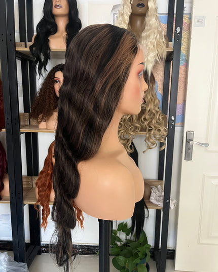 Human Hair Wig 12A Body Wave highlight 1B/30