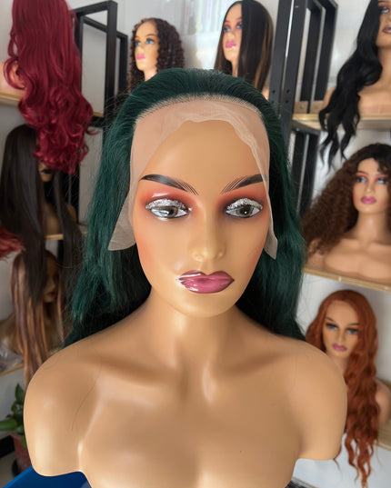 Human Hair Wig 12A Body Wave green color