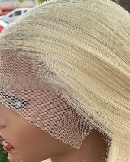 Synthetic lace frontal color wig---13*6---blonde color