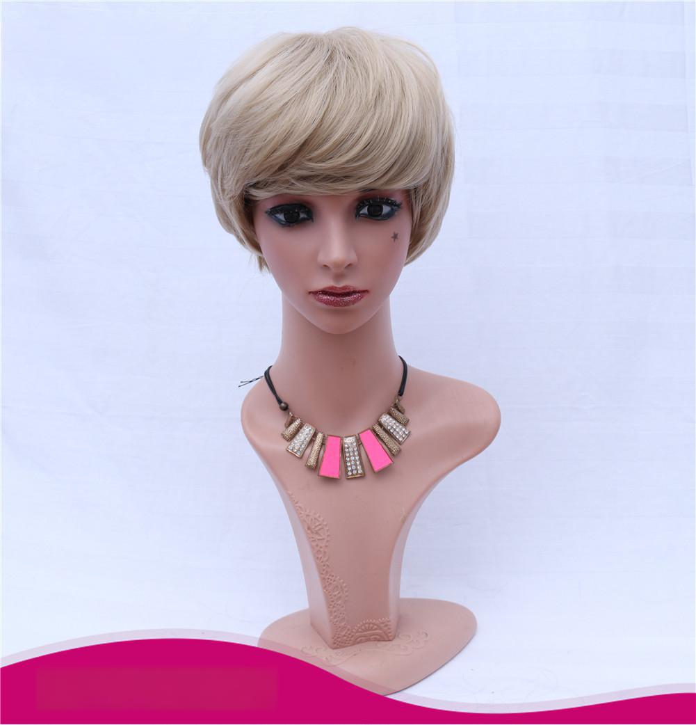 Women's short hair,  fiber short hair machine-made wig
