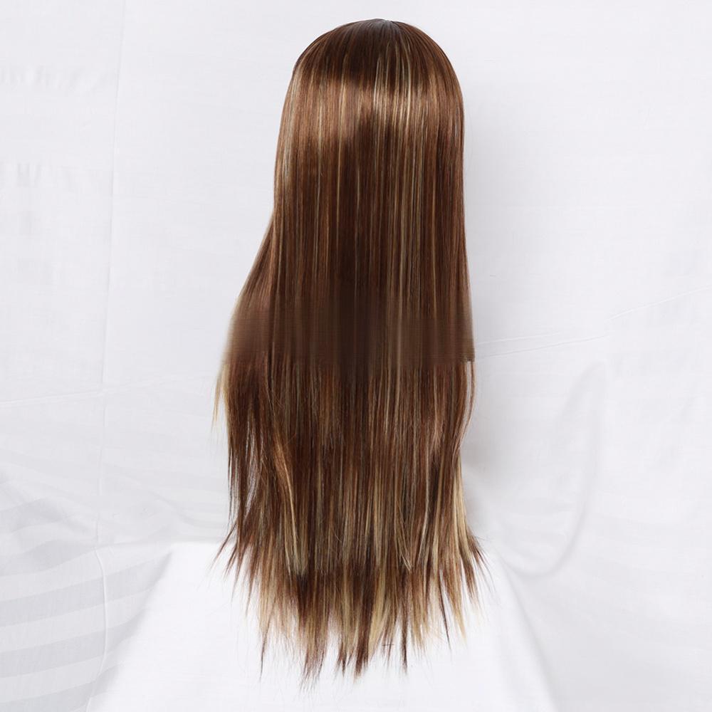 Fiber highlight Long straight wig