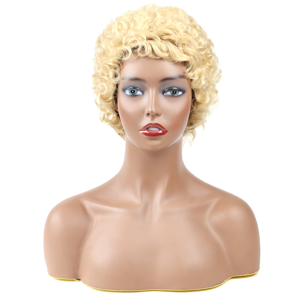 Synthetic Hair Wig Wool Roll -blonde