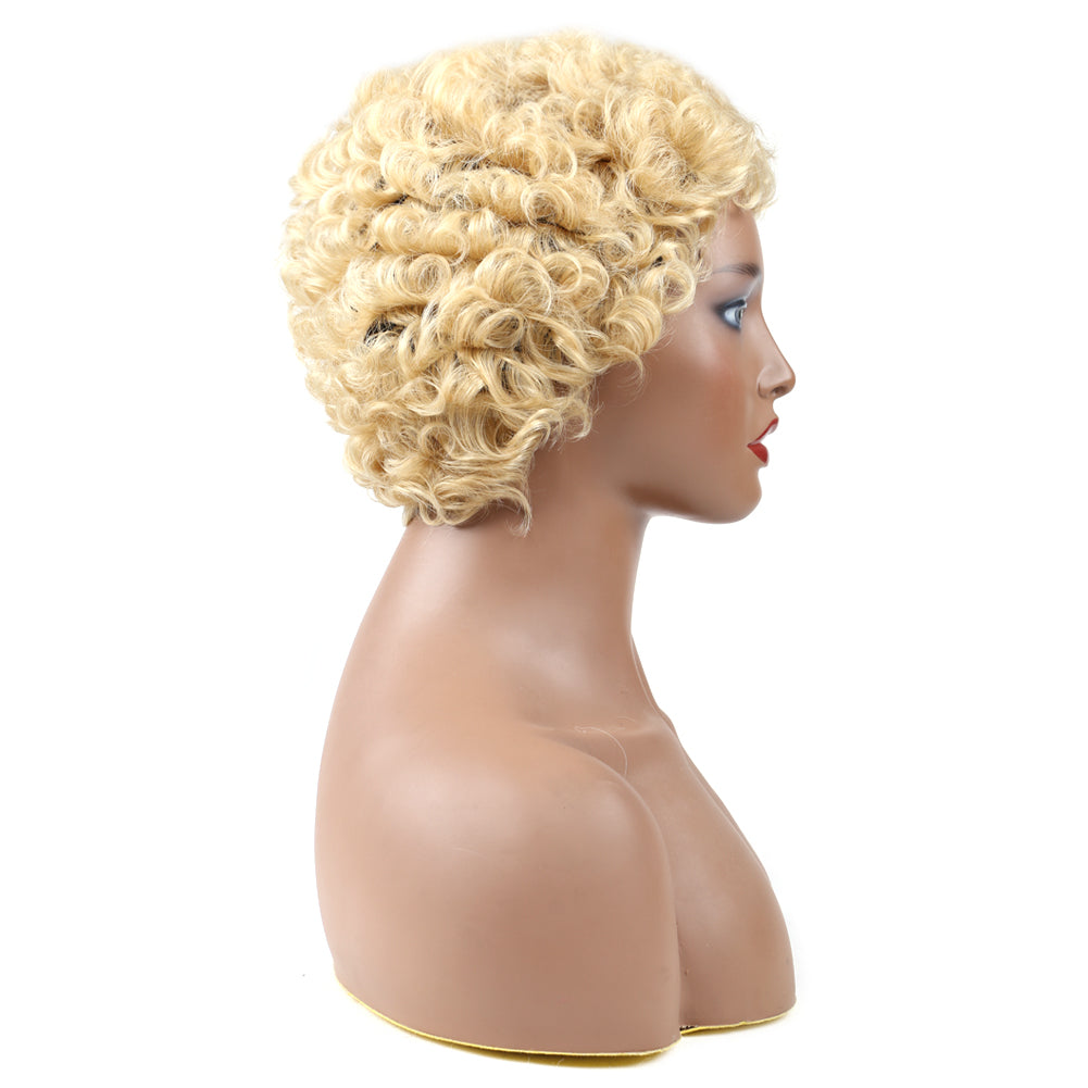 Synthetic Hair Wig Wool Roll -blonde