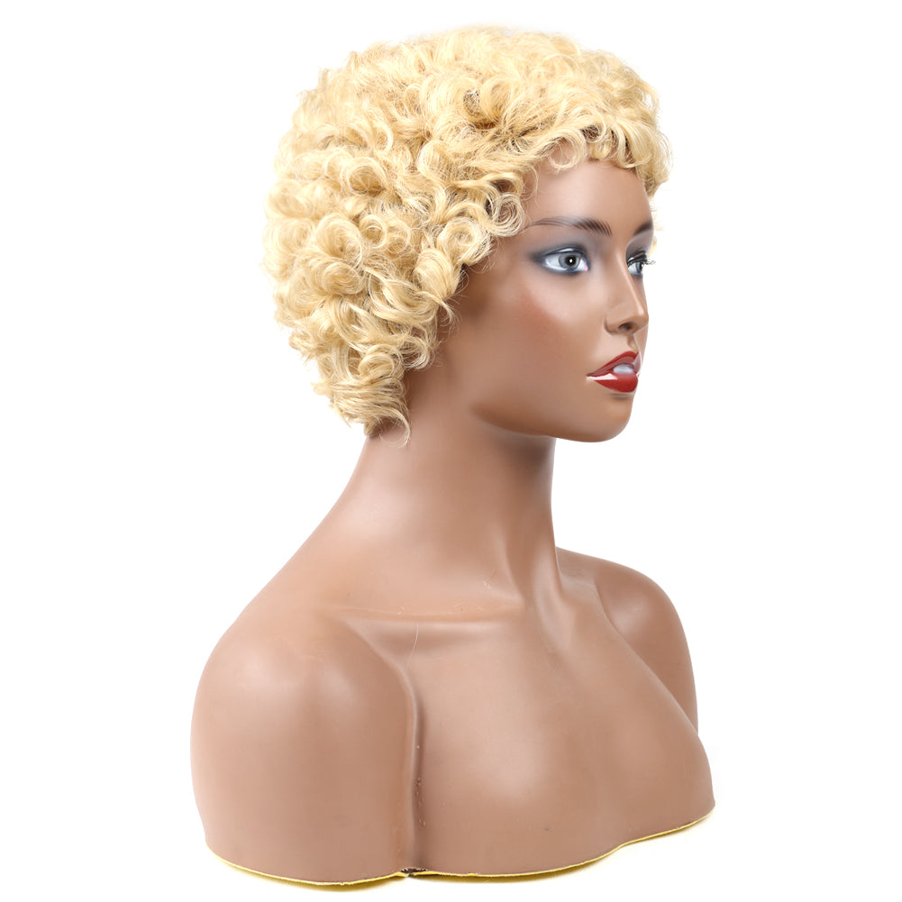 Synthetic Hair Wig Wool Roll -blonde