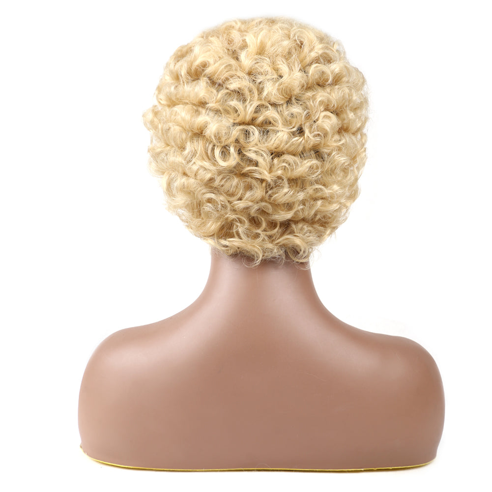 Synthetic Hair Wig Wool Roll -blonde