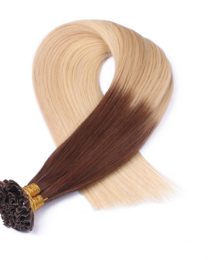 U tip hair extensions- Ombre 4/60 Color