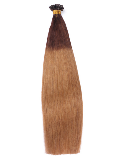 U tip hair extensions---Ombre Color #6/27