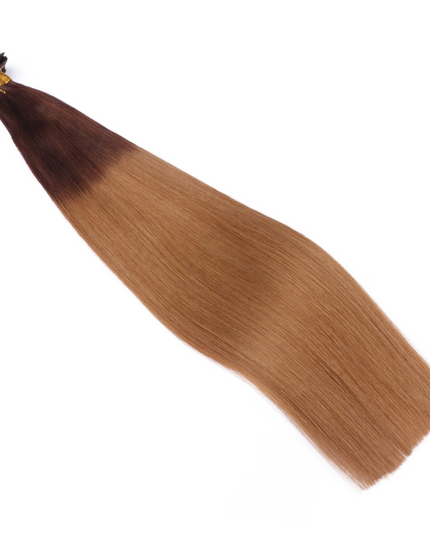 U tip hair extensions---Ombre Color #6/27