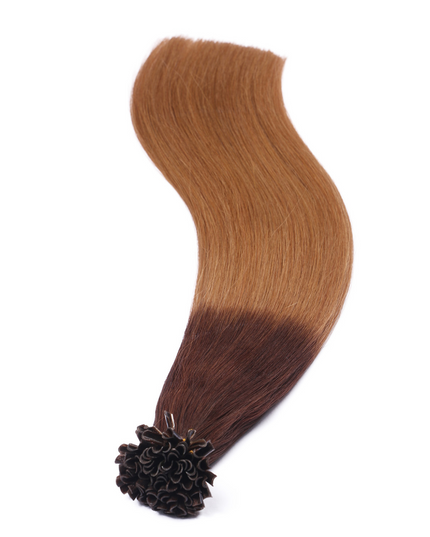 U tip hair extensions---Ombre Color #6/27