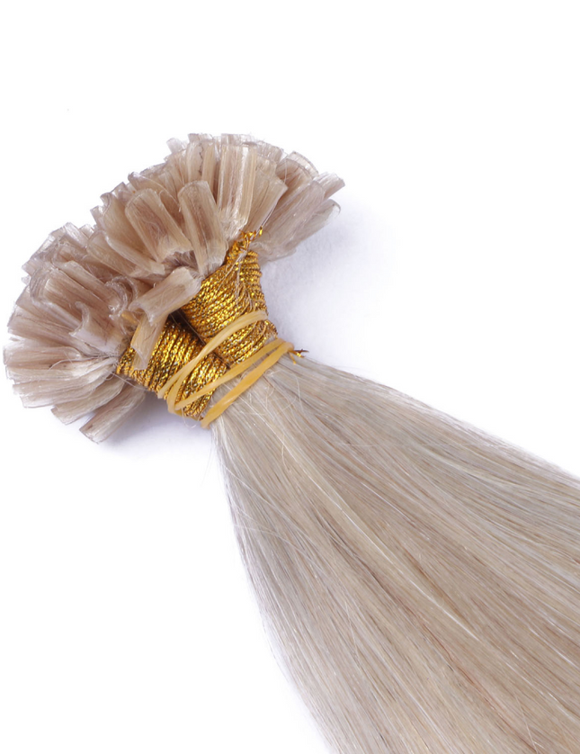 U tip hair extensions- Grey color
