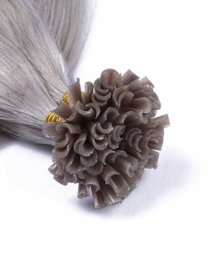 U tip hair extensions- Silver color