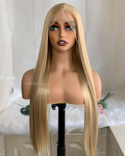 Synthetic lace frontal color wig---13*6---highlight blonde color