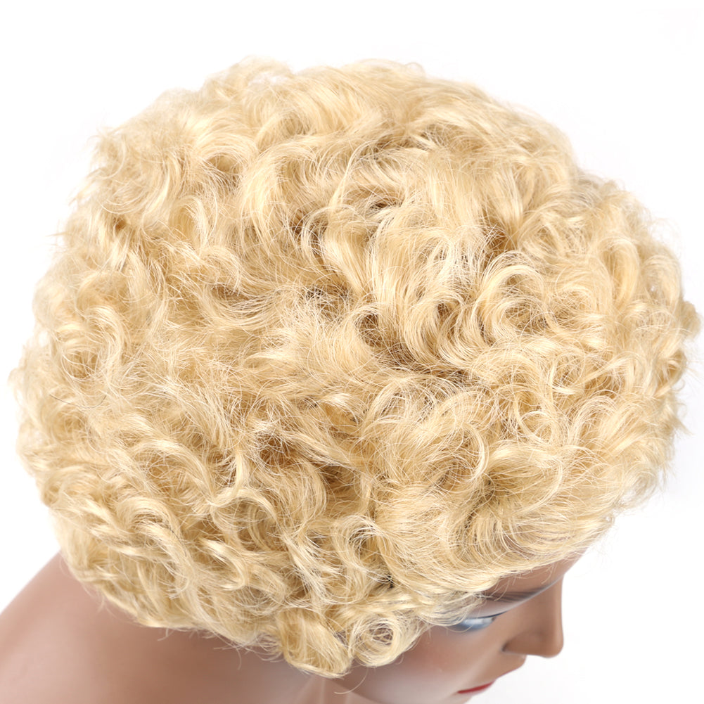 Synthetic Hair Wig Wool Roll -blonde