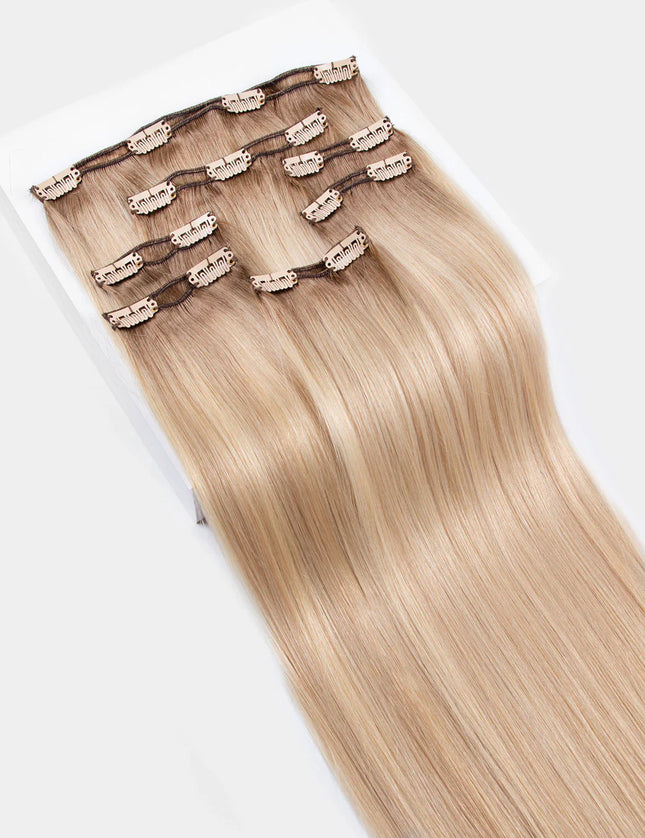 remy clip hair extensions-Color P14/613