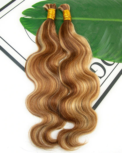 body wave P30/613 color 15A human hair bulk for braiding
