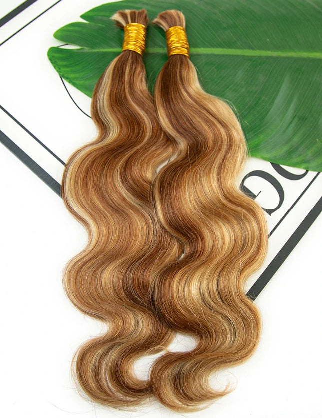 body wave P30/613 color 15A human hair bulk for braiding