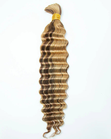 Deep wave P6/613 color 15A human hair bulk for braiding
