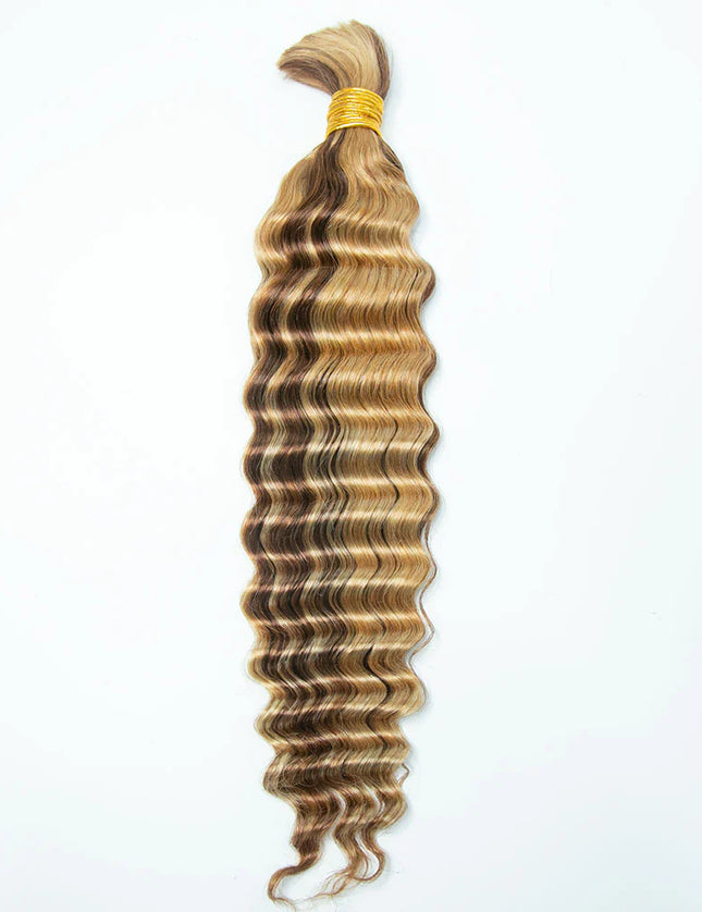 Deep wave P6/613 color 15A human hair bulk for braiding