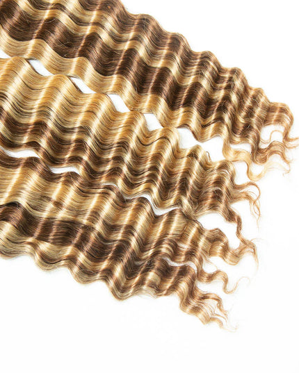 Deep wave P6/613 color 15A human hair bulk for braiding