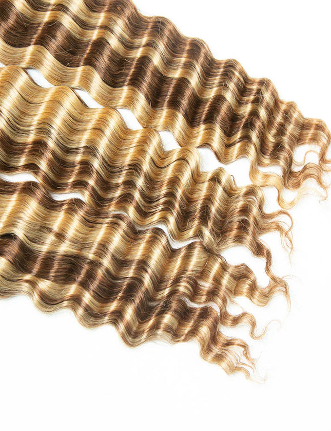 Deep wave P6/613 color 15A human hair bulk for braiding