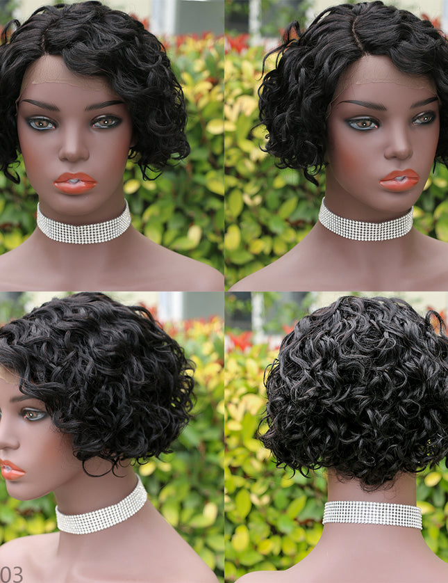 Pixie Cut Wig 13*4*1 lace part -Model--9003-1B#