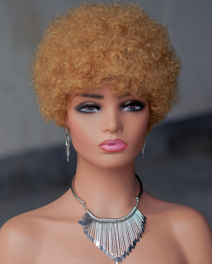 Machine made pixie cut wig---JK9032---#27---pay 1 get 2