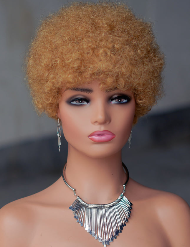 Machine made pixie cut wig---JK9032---#27---pay 1 get 2