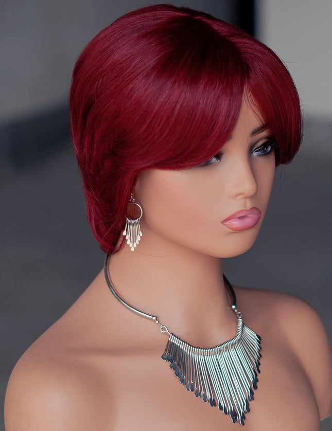 Machine made pixie cut wig---#99 --JKF661---pay 1 get 2