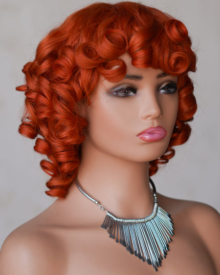 #350 color--full machine made wig with bang-ZZY031
