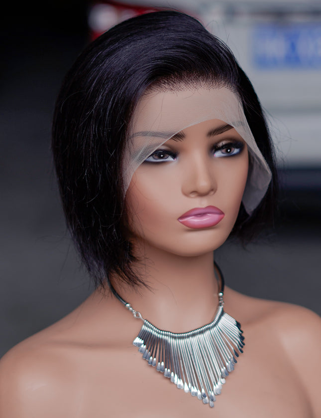 Pixie Cut Wig 13*4 lace part ---JK013--color 1B---pay 1 get 2