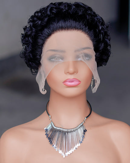 Pixie Cut WIG 13*1 lace part ---JK2016---1B#--buy 1 get 2