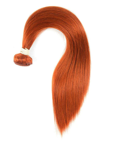 Ginger color straight  Virgin human Hair bundles 1 pc