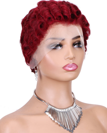 Pixie Cut Wig 13x4 lace Frontal #99---JK06