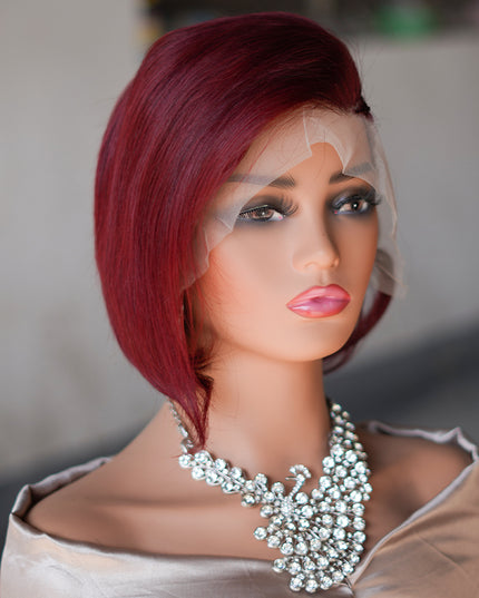 Pixie cut wig 13x4 Lace Frontal Wig---JK045----color #99