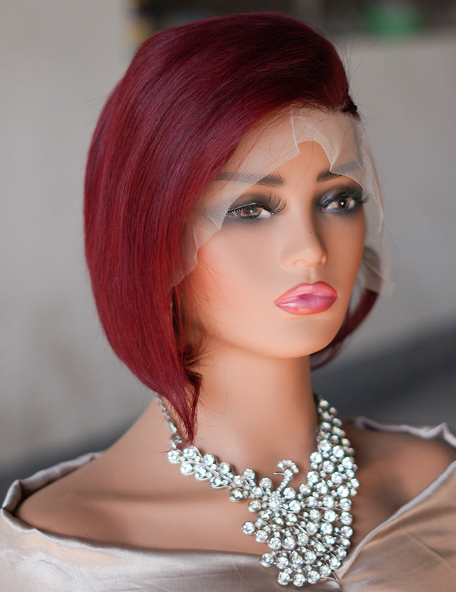 Pixie cut wig 13x4 Lace Frontal Wig---JK045----color #99