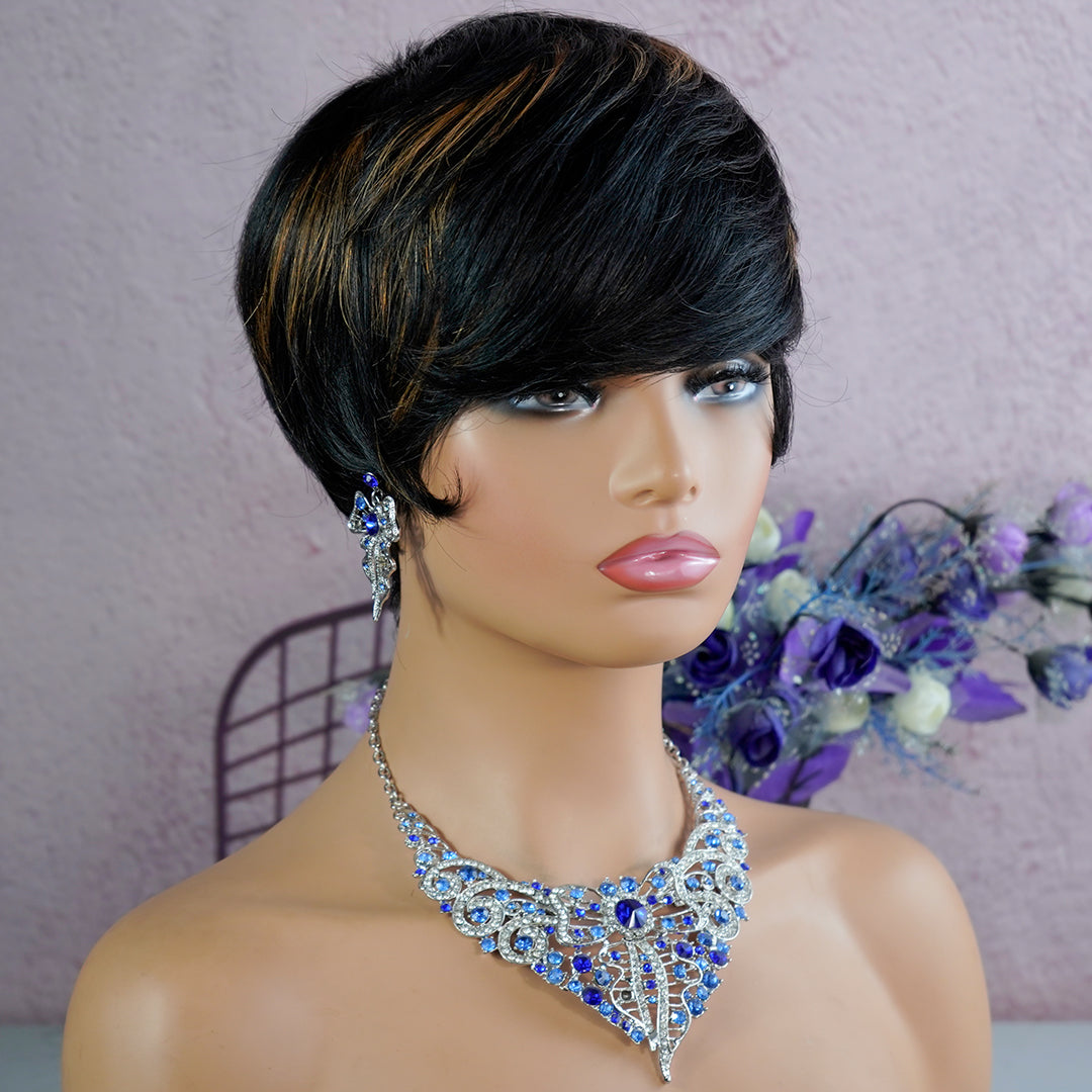 Machine made pixie cut wig---JK2214---RMB 61